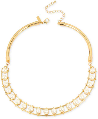 INC International Concepts M. Haskell for Gold-Tone Imitation Pearl Collar Necklace, Created for Macy's