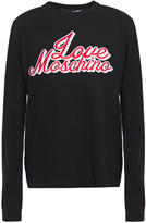 Thumbnail for your product : Love Moschino Crystal-embellished Embroidered Knitted Sweater