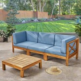 Thumbnail for your product : Highland Dunes Ellison 4 Piece Sofa Seating Group with Cushions