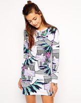 Thumbnail for your product : Illustrated People Holla Shout Long Sleeve Body-Conscious Dress