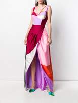 Thumbnail for your product : Fausto Puglisi colour block maxi dress