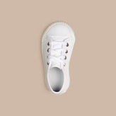 Thumbnail for your product : Burberry Leather Lace-Up Trainers