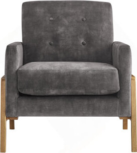 Latitude Run Tufted Back Accent Chair With Square Arms And Comfortable Cushion Ideal For Adding Style And Comfort To Any Space