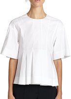 Thumbnail for your product : Aquilano Rimondi Pleated Poplin Top