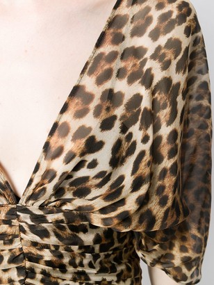 No.21 Leopard Print Silk Dress