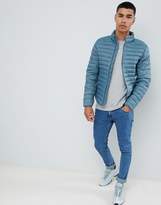 Thumbnail for your product : Pull&Bear quilted jacket in blue