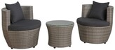 Thumbnail for your product : Alaterre Bistro All-Weather Conversation Set With Two Round Chairs & 18In Glass Top Table