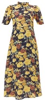 Thumbnail for your product : Sea Ella Floral-print Crepe Midi Dress - Yellow Multi
