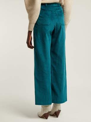 Masscob Jeanne Cotton Blend Corduroy Trousers - Womens - Blue