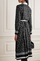 Thumbnail for your product : Loro Piana Kendra Printed Silk-twill Midi Shirt Dress - Black
