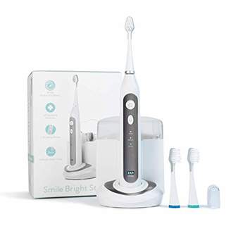 Smile Bright Store Platinum Electronic Sonic Toothbrush with UV Sanitizing Charging Case - Rechargeable Storage Base