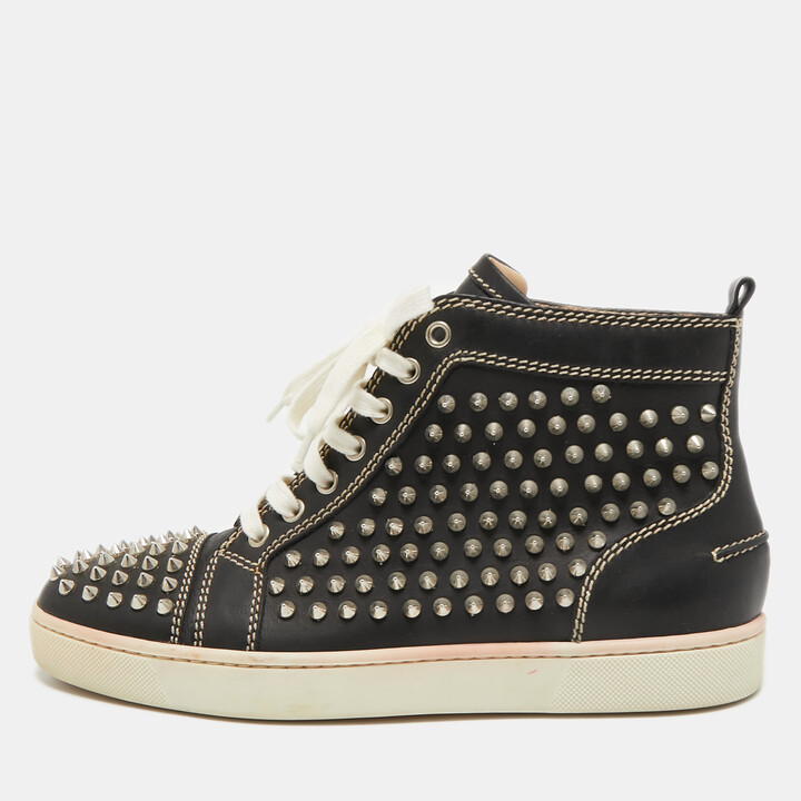 Louis Orlato Rubber-Trimmed Mesh and Full-Grain Leather High-Top Sneakers