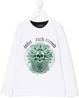 Thumbnail for your product : John Richmond Junior embellished skull long sleeve T-shirt