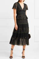 Thumbnail for your product : Temperley London Wondering Lace-paneled Fil Coupé Georgette Midi Dress - Black