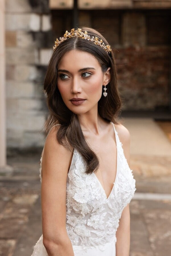 rustic headpiece for wedding