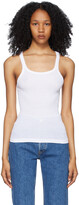 Thumbnail for your product : RE/DONE White Ribbed Tank Top