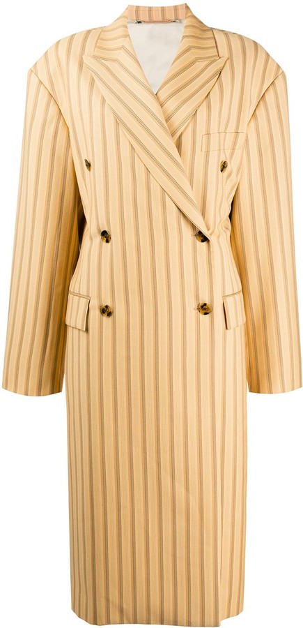 pinstripe overcoat