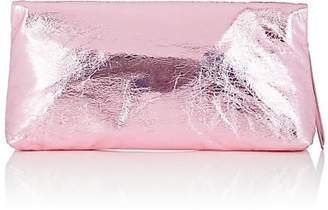 Barneys New York Women's Leather Foldover Pouch - Pink