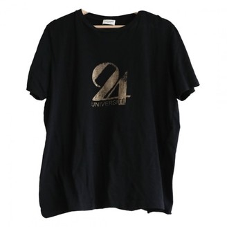 Saint Laurent Black Cotton T-shirts