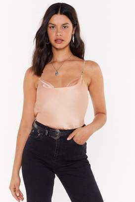 BEIGE Nasty GalNasty Gal Womens Circa 2002 Diamante Strap Satin Top 14,