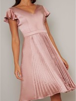 Thumbnail for your product : Chi Chi London Ruella Satin Dress - Mink