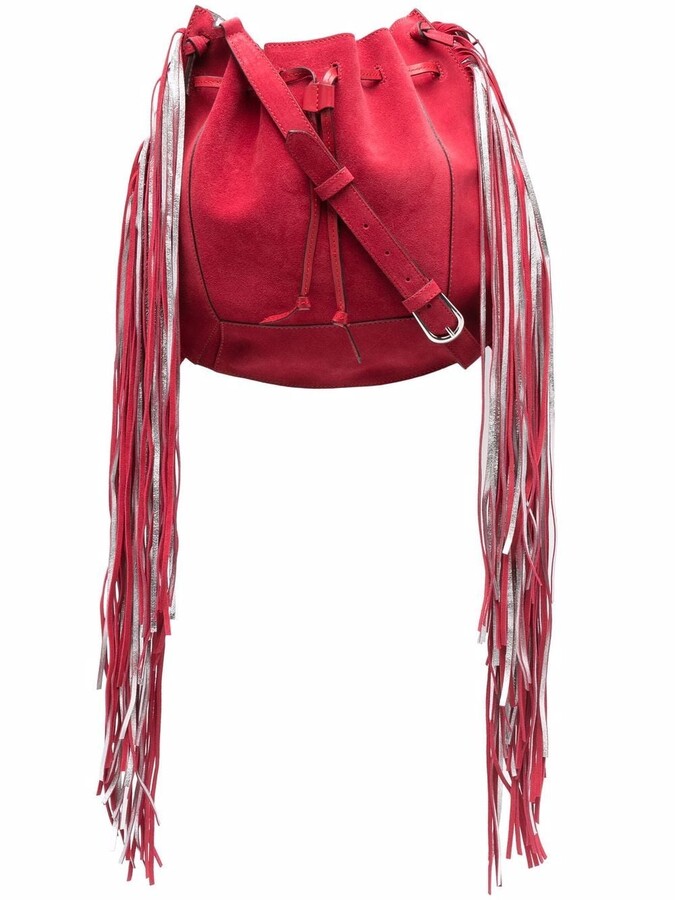 red fringe bag