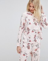 Thumbnail for your product : ASOS LOUNGE Inky Floral Sweatshirt