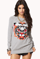 Thumbnail for your product : Forever 21 Multi-Colored Tiger Sweater