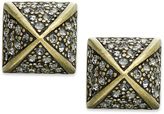 Thumbnail for your product : ABS by Allen Schwartz Earrings, Gold-Tone Pave Crystal Pyramid Stud Earrings