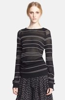 Thumbnail for your product : Jason Wu Stripe Pointelle Silk Sweater