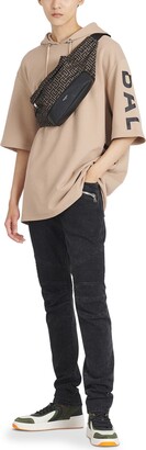 Balmain Oversized cotton hooded sweatshirt with logo print