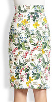 Thumbnail for your product : Carolina Herrera Botanicals Pencil Skirt