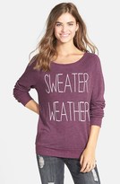 Thumbnail for your product : Project Social T 'Sweater Weather' French Terry Sweatshirt (Juniors)