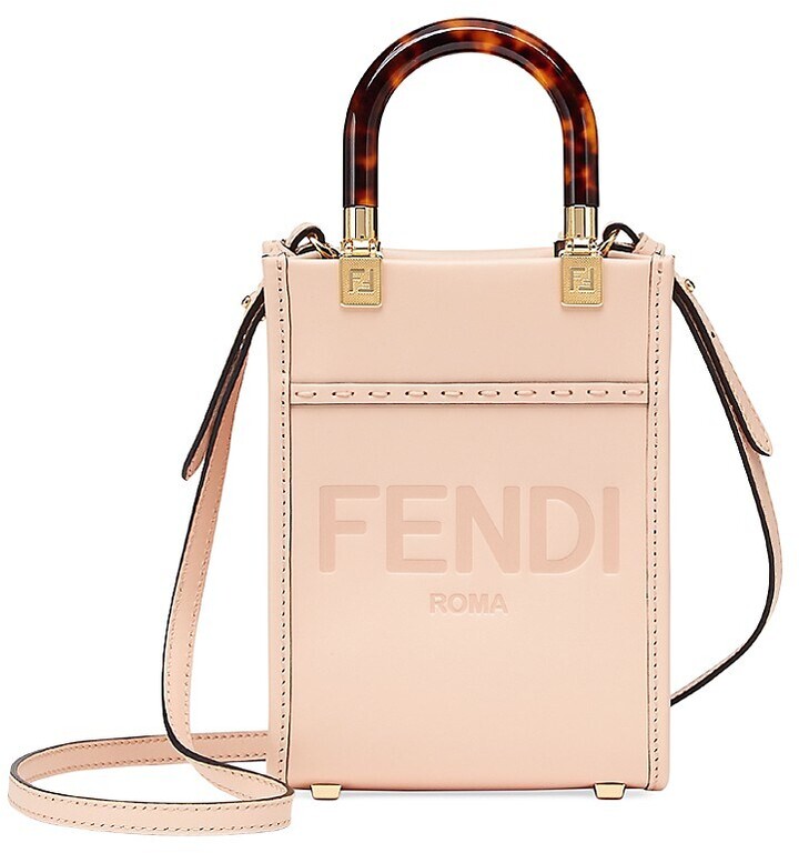 Fendi Mini Sunshine Leather Shopper - ShopStyle Shoulder Bags