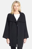 Thumbnail for your product : Eileen Fisher Knit Funnel Collar Wool Blend Coat (Petite) (Online Only)