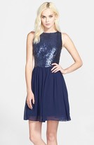 Thumbnail for your product : BB Dakota 'Thorton' Sequin Bodice Fit & Flare Dress