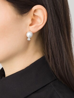 Yoko London 18kt white gold Classic South Sea pearl and diamond earrings