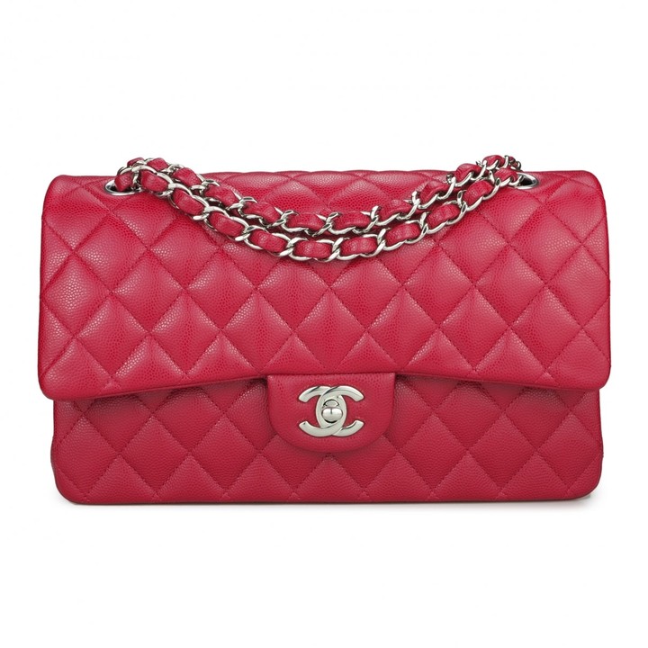 Chanel Timeless/Classique Red Leather Handbags