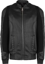Thumbnail for your product : Balmain Logo-Printed Leather Bomber Jacket