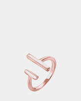 Thumbnail for your product : Ring Geo Minimalist 925 Sterling Silver Rose Gold Plated