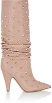 Thumbnail for your product : Valentino Garavani Women's Rockstud Leather Knee Boots - Ivorybone