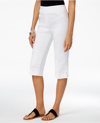 Alfred Dunner Petite Seas The Day Pull-On Capri Pants