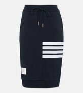 Thumbnail for your product : Thom Browne High-rise cotton jersey midi skirt