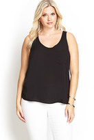 Thumbnail for your product : Forever 21 FOREVER 21+ Woven Pocket Tank