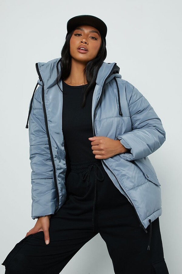 I SAW IT FIRST Silver Petite Hooded Puffer Coat - ShopStyle