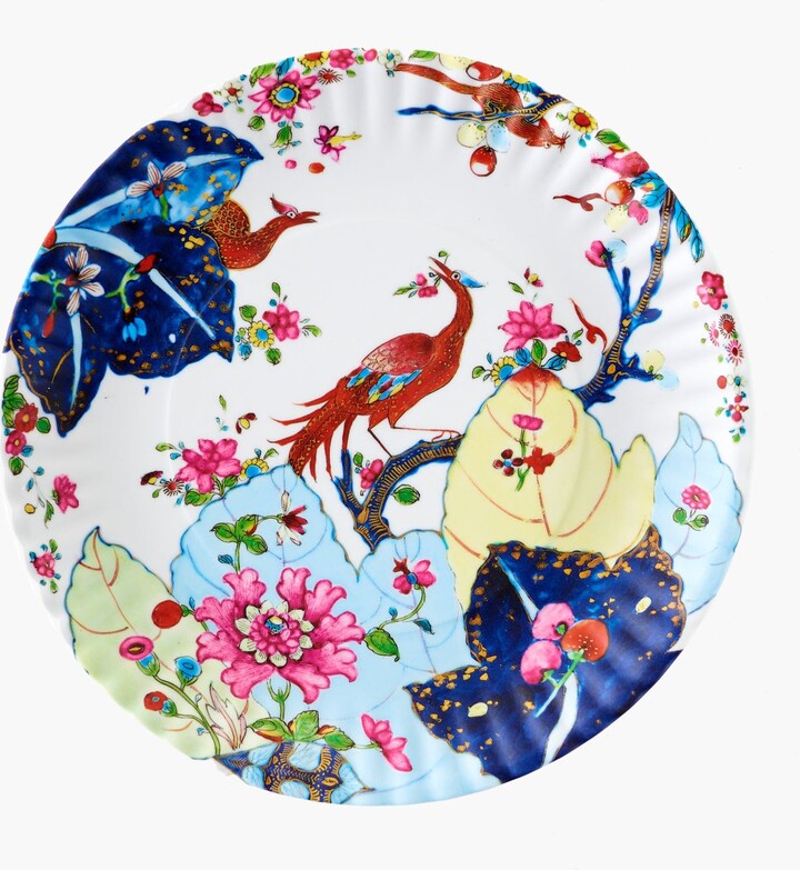 One Hundred 80 Degrees Tobacco Leaf Melamine Plates Set of 4