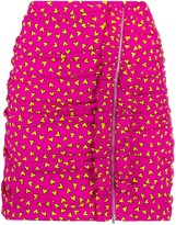 Thumbnail for your product : P.A.R.O.S.H. Heart Print Ruched Skirt