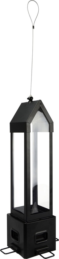 Squirrel Shield Seed Defender Squirrel Shield Metal Squirrel Proof Choice Lantern Feeder 3.1QT, Black
