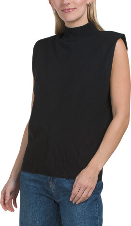 TJMAXX Mock Neck Sleeveless Pull Over Sweater, Nylon/Polyester/Acrylic