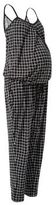 Thumbnail for your product : Mama Licious Mamalicious Black Strappy Grid Print Jumpsuit